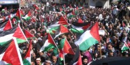 الآلاف يتظاهرون في رام الله تنديدا بمجازر الاحتلال في قطاع غزة