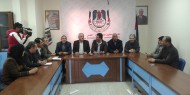 وفد قيادي من حركة فتح في زيارة لمقر نقابة الصحفيين الفلسطينين في غزة